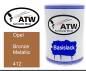 Preview: Opel, Bronze Metallic, 412: 500ml Lackdose, von ATW Autoteile West.